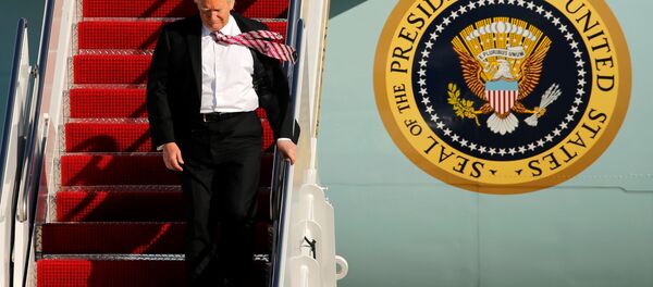 ABD Başkanı Donald Trump, Air Force One uçağında - Sputnik Türkiye