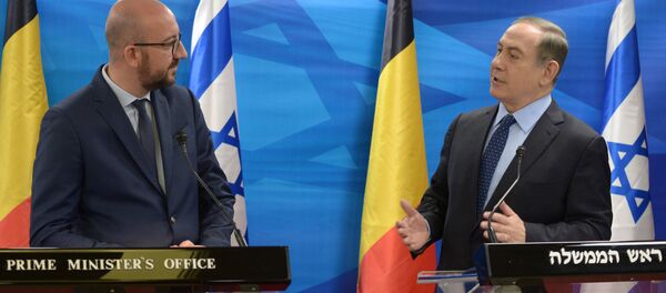 İsrail Başbakanı Benjamin Netanyahu ve Belçika Başbakanı Charles Michel - Sputnik Türkiye