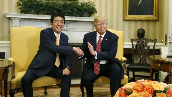 ABD Başkanı Trump, Japonya Başbakanı Abe ile görüştü - Sputnik Türkiye