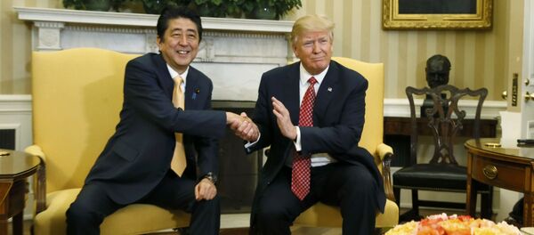 ABD Başkanı Trump, Japonya Başbakanı Abe ile görüştü - Sputnik Türkiye