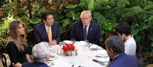 ABD Başkanı Donald Trump- Japonya Başbakanı Şinzo Abe - Sputnik Türkiye