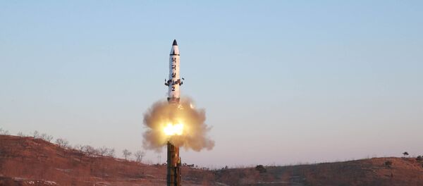 Pukguksong-2 balistik füzesi 12 Şubat sabah saat 7:55 Kuzey Kore’nin batı kıyısından fırlatıldı. - Sputnik Türkiye
