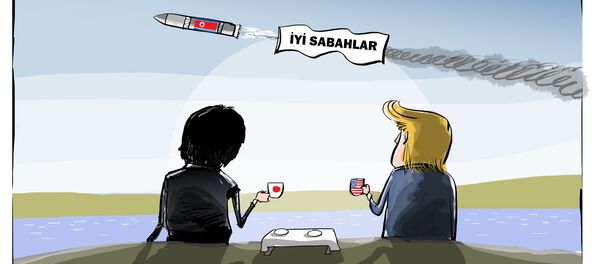 Trump ve Abe golf oynarken Kuzey Kore’den füze denemesi - Sputnik Türkiye