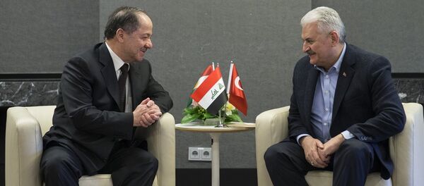 IKBY Başkanı Mesud Barzani ve Başbakan Binali Yıldırım - Sputnik Türkiye