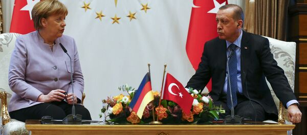Cumhurbaşkanı Recep Tayyip Erdoğan- Almanya Başbakanı Angela Merkel - Sputnik Türkiye