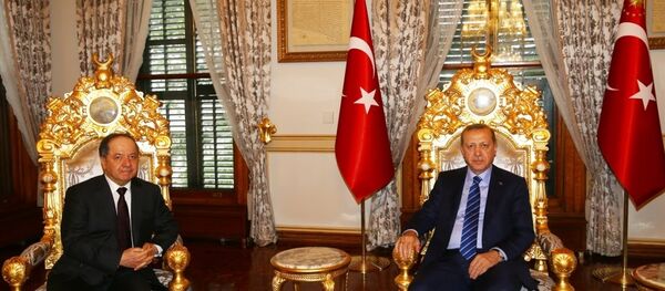 Recep Tayyip Erdoğan - Mesud Barzani - Sputnik Türkiye