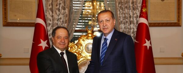 Recep Tayyip Erdoğan - Mesud Barzani - Sputnik Türkiye