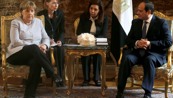 Amanya Başbakanı Angela Merkel ile Mısır Cumhurbaşkanı Abdülfettah el Sisi - Sputnik Türkiye