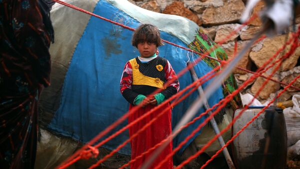 Suriye'de bir sığınmacı çocuk - Sputnik Türkiye