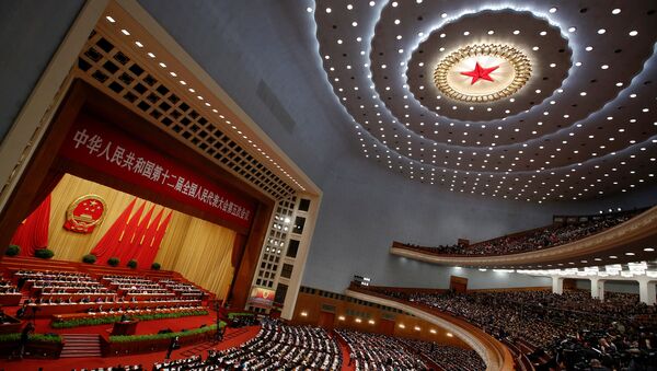 12. Çin Ulusal Halk Kongresi (ÇUHK) 5. Dönem yıllık toplantılarının açılış oturumu - Sputnik Türkiye