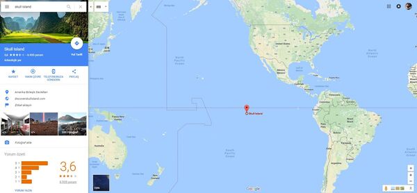 King Kong'un yaşadığı hayali ada Kafatası Adası Google Haritalar'da belirdi King Kong'un yaşadığı hayali ada Kafatası Adası Google Haritalar'da belirdi - Sputnik Türkiye