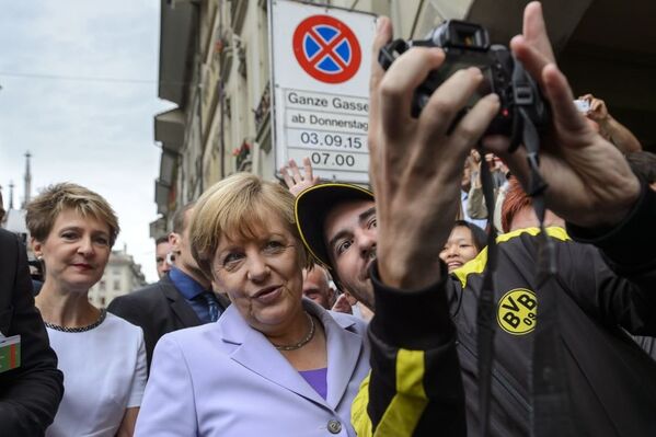 Almanya Başbakanı Angela Merkel, İsviçre'nin başkenti Bern'de. - Sputnik Türkiye