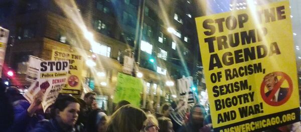 Chicago'da Trump protestosu - Sputnik Türkiye