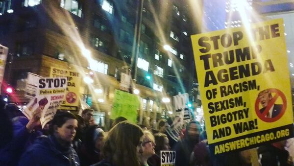 Chicago'da Trump protestosu - Sputnik Türkiye