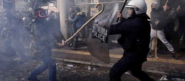 Atina'daki Giritli çiftçilerin eylemi Atina'daki Giritli çiftçilerin eylemi - Sputnik Türkiye