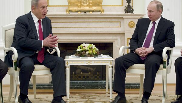 İsrail Başbakanı Binyamin Netanyahu ve Rusya Devlet Başkanı Vladimir Putin - Sputnik Türkiye