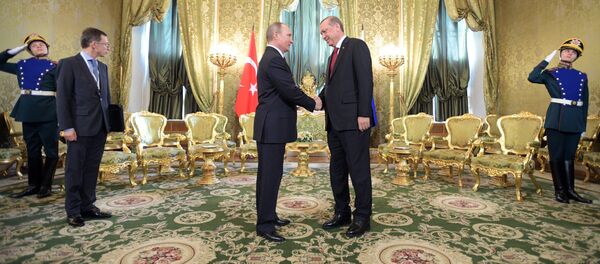 Rusya Devlet Başkanı Vladimir Putin ve Türkiye Cumhurbaşkanı Recep Tayyip Erdoğan - Sputnik Türkiye