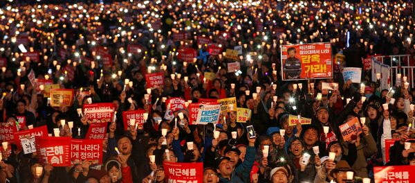 Güney Koreliler Park Geun-hye'ın azledilmesini kutladı - Sputnik Türkiye