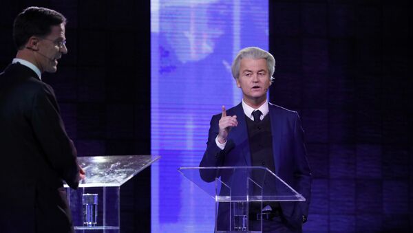 Mark Rutte ve Geert Wilders - Sputnik Türkiye