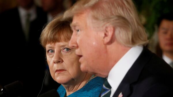 Almanya Başbakanı Merkel ile ABD Başkanı Trump - Sputnik Türkiye