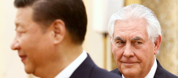 Rex Tillerson - Şi Cinping - Sputnik Türkiye