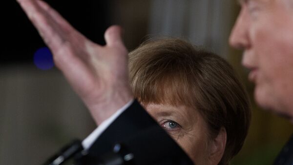 Almanya Başbakanı Angela Merkel- ABD Başkanı Donald Trump - Sputnik Türkiye