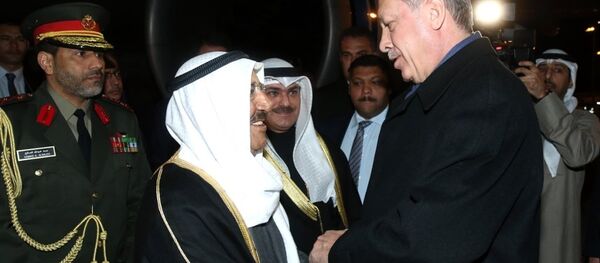 Kuveyt Emiri Şeyh Sabah Ahmed Cabir el Sabah, Cumhurbaşkanı Recep Tayyip Erdoğan - Sputnik Türkiye