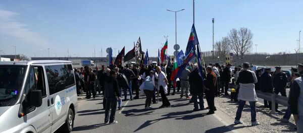 Bulgaristan'da bir grup, Malotırnovo Sınır Kapısı girişinde yol kesti - Sputnik Türkiye