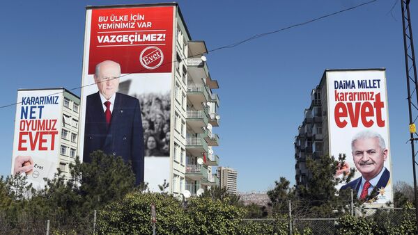 MHP lideri Devlet Bahçeli / AK Parti lideri Binali Yıldırım / Referandum / Evet - Sputnik Türkiye