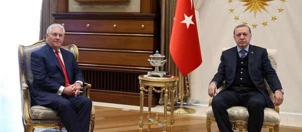 Cumhurbaşkanı Recep Tayyip Erdoğan- ABD Dışişleri Bakanı Rex Tillerson - Sputnik Türkiye