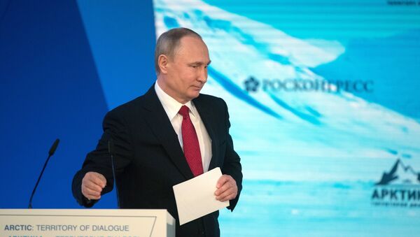 Vladimir Putin / Uluslararası Arktik – Diyalog Bölgesi Forumu - Sputnik Türkiye