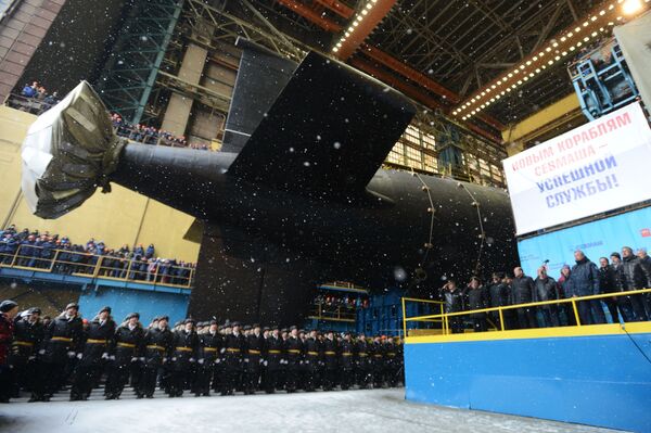Yapımına 2009 yılında Severodvinsk kentinde başlanan nükleer denizaltı, Rus donanmasını modernize etmek ve güçlendirmek amacıyla tasarlandı. - Sputnik Türkiye