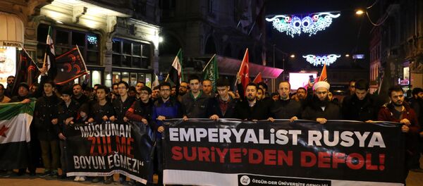 Rusya'nın İstanbul Konsolosluğu önünde protesto gösterisi - Sputnik Türkiye