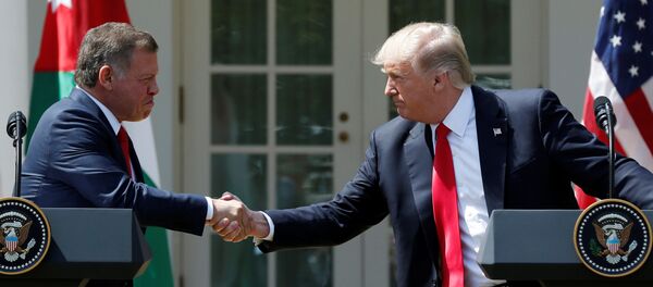 Ürdün Kralı Abdullah - ABD Başkanı Donald Trump Ürdün Kralı Abdullah - ABD Başkanı Donald Trump - Sputnik Türkiye