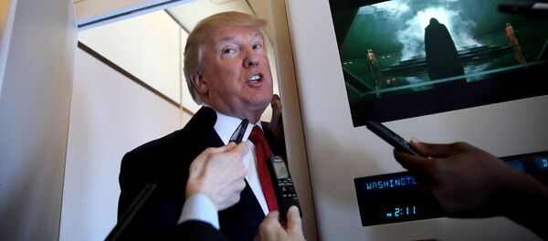 Trump, Şi'yle görüşeceği Palm Beach'e giderken Air Force One'daki gazetecilere açıklama yaptı - Sputnik Türkiye
