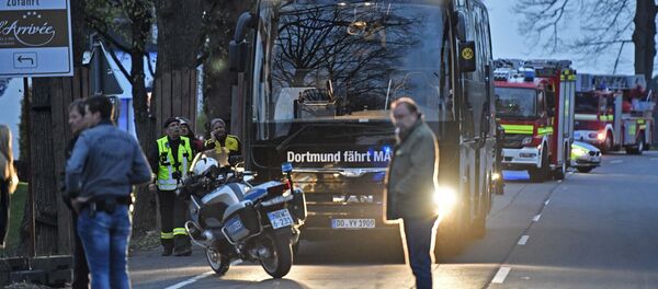 Dortmund futbol takımına ait otobüs - Sputnik Türkiye