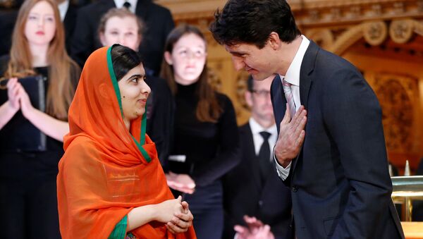 Malala Yusufzay ve Kanada Başbakanı Justin Trudeau - Sputnik Türkiye