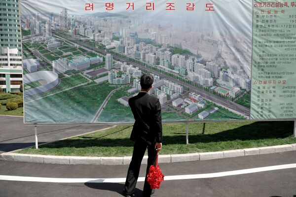 Kuzey Kore'de açılışı yapılan 5 bin konutluk projenin planı. - Sputnik Türkiye