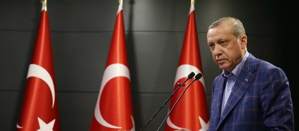 Cumhurbaşkanı Recep Tayyip Erdoğan, Huber Köşkü'nde basın mensuplarına açıklamalarda bulundu. - Sputnik Türkiye
