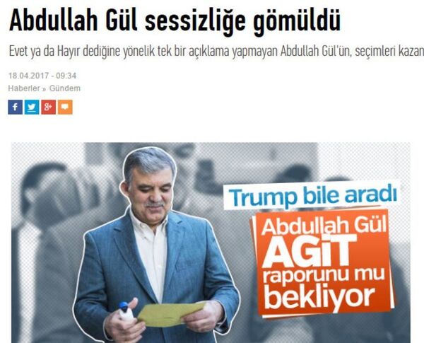 En Son Haber: Abdullahgül sessizliğe gömüldü - Sputnik Türkiye