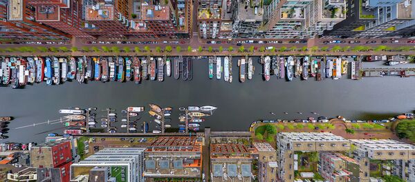 Hollanda’nın başkenti Amsterdam’ın Westerdok bölgesi. - Sputnik Türkiye