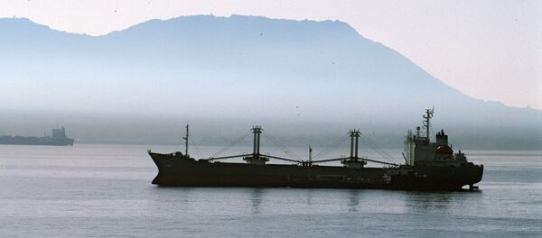 Cargo ship sailing in Strait of Gibraltar - Sputnik Türkiye