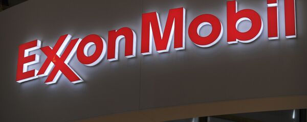 Logo of US oil and gas giant ExxonMobil - Sputnik Türkiye