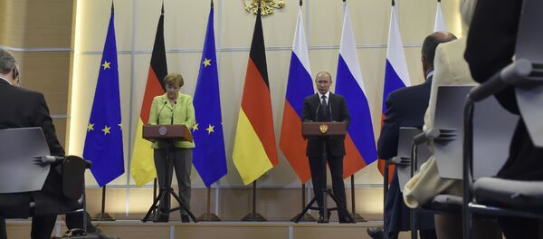 Angela Merkel - Vladimir Putin Angela Merkel - Vladimir Putin - Sputnik Türkiye