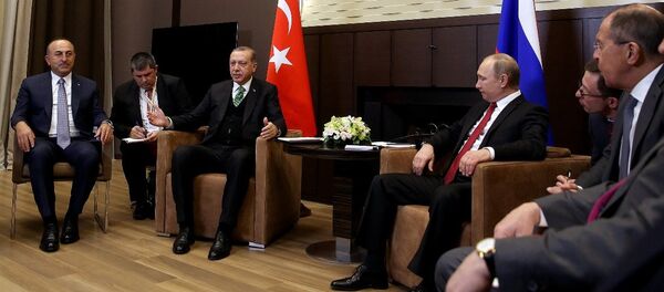 Vladimir Putin - Recep Tayyip Erdoğan - Sergey Lavrov - Mevlüt Çavuşoğlu - Sputnik Türkiye