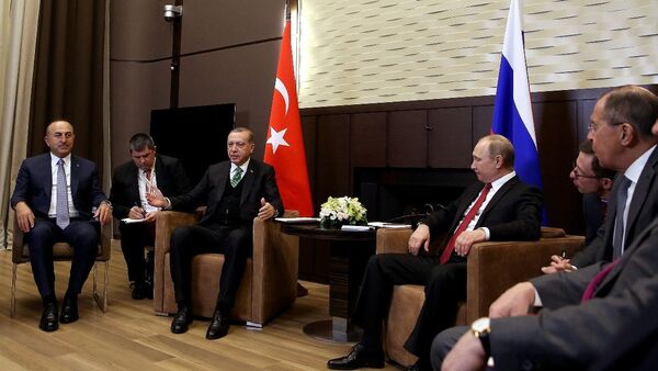 Vladimir Putin - Recep Tayyip Erdoğan - Sergey Lavrov - Mevlüt Çavuşoğlu - Sputnik Türkiye