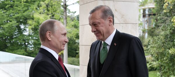 Rusya Devlet Başkanı Vladimir Putin- Cumhurbaşkanı Recep Tayyip Erdoğan - Sputnik Türkiye