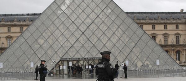 Paris - Louvre - polis - Sputnik Türkiye