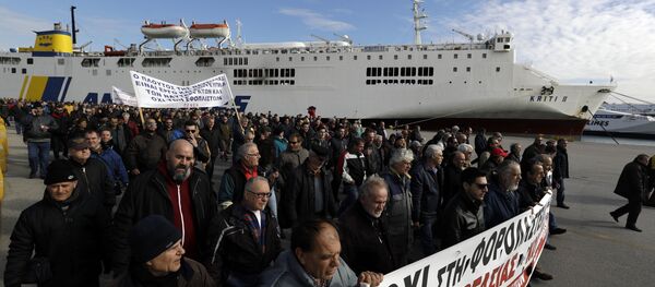 Yunanistan'da denizci grevi - Sputnik Türkiye