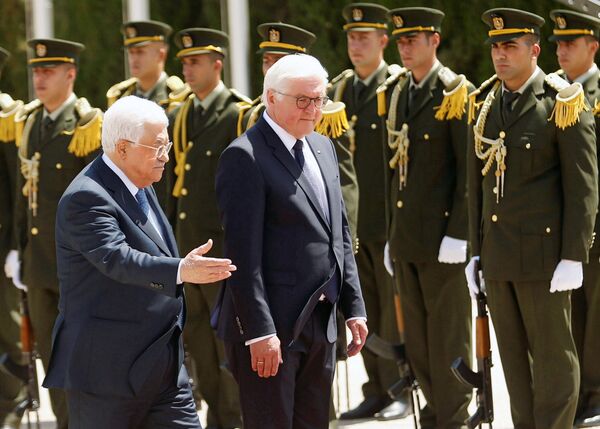 Filistin Devlet Başkanı Mahmud Abbas ve Almanya Cumhurbaşkanı Frank Walter Steinmeier - Sputnik Türkiye
